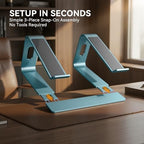SOUNDANCE Laptop Stand, Aluminum Ergonomic Desk Riser, 10-15.6", Navy Blue - Image 6