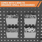 Ultrawall Pegboard Hooks Set, Peg Board Organizer Accessories with Bins - Image 4