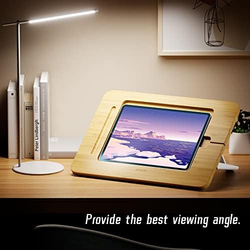 AFOOYO Wooden Tablet Drawing Stand - Adjustable 5 Angles for Laptop,Book Reading Stand, Compatible with 12.9/13inch iPad Pro with iPad Case Version(3rd - 7th Gen) - Image 5