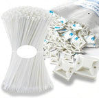 Zip Tie Mounts - SeuYeugX 1000 PCS Cable Self Adhesive Mounts Set for Wire Management with Stick Pads Anchors Clips Squares Holders (White) by SeuYeugX