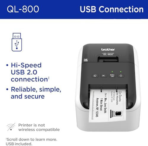 Brother RQL-800 -(Q L800) High-Speed, Professional Label Printer (Renewed),White - Image 2