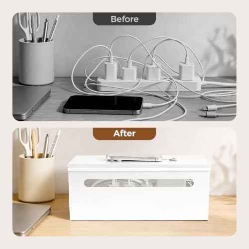 Metal Large Cable Management Box Cord Hider Wire Organizer Boxes - Image 3
