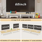 TEAMIX 42 inch Large Dual Monitor Riser, Desk Organizer Stand for TV Laptop - Image 6
