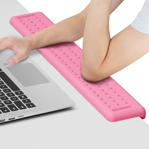 Leolee L-Shaped Desk Long Wrist Rest Elbow 60CM, Pink Arm Rest for Desk by Leolee
