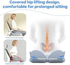 Memory Foam Seat Cushion for Sciatica & Tailbone Pain Relief – Comfort Support for Office Chair, Car Seat, Airplane, Long Sitting Workers & Drivers (Gray) - Image 5