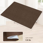Sycoodeal Office Chair Mat for Hardwood Floor,Slip Resistant Floor Mat for Rolling Chairs,Easy to Clean,Large Floor Protector Office Computer Gaming Chair,Coffee(48"x60") - Image 2