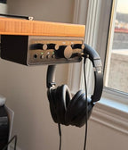 Under Desk Mount for Focusrite Scarlett Solo 4th Gen, Ventilated Space-Saving Audio Interface Bracket Holder (with Headphone Hook) by Unknown