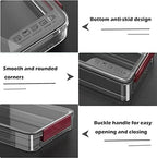 2 Pack Document Storage Clear Plastic Storage Boxes with Lids Stackable Storage Bins Paper Storage Box Containers for Organizing A4 File Paper, Document, Photo, Scrapbook - Image 3