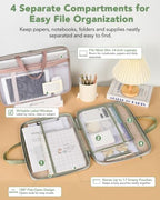 16 Mesh Zipper Pouches + 1 File Organizer Bag,17‑Pc Document Organizer Set - Image 4