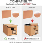 BALEINE File Organizer Box with Lid, Collapsible Hanging File Storage Box - Image 5