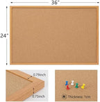 Cork Board Bulletin Board 24 x 36, Wood Framed Corkboard for Wall - Image 7