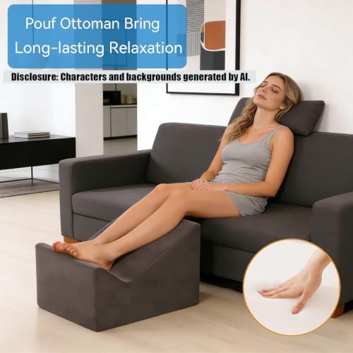Version that Modern Pouf Ottoman,Relax Stool,Floor Poufs for Couch - Image 6