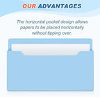 Fuutreo Magnetic Wall File Holder,6pcs,Ocean Color,Horizontal-large - Image 3