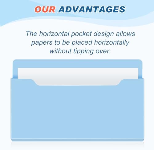 Fuutreo Magnetic Wall File Holder,6pcs,Ocean Color,Horizontal-large - Image 3