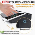 SELEAD Desktop Glass Whiteboard with Wireless Charger and Storage, Black - Image 2