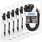 XINGO 18 Inch Black Large Zip Ties Heavy Duty 300 PACK, 330 LBS Ultra Exclusive Strong Plastic Wire Ties, Large Cable Ties Extra Long Tie Wraps For Indoor and Outdoor Use by XINGO