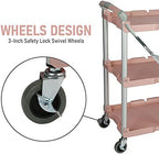 Olympia Tools 89-350 Pack-N-Roll Folding Collapsible Service Cart, 150LB Capacity, Rose - Image 6