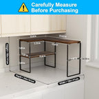 Golener Kitchen Counter Organizer, Countertop Shelf, Adjustable, Stackable - Image 2