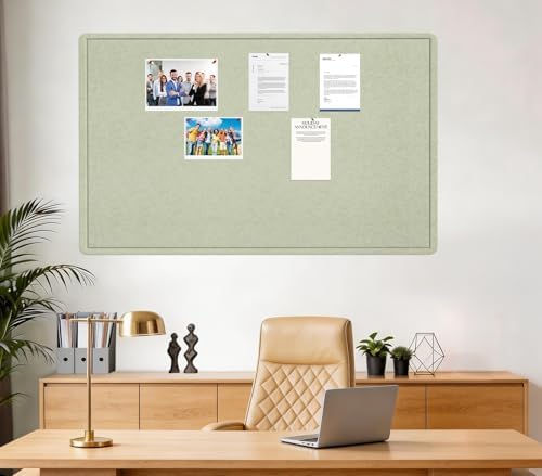 Large Bulletin Board 72" x 48" Felt Cork Board - Decor Pin Board, Sage - Image 2