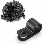 BAOMAIN 5/16-Inch R-Type Cable Clamps, 1000-Pack Black Nylon Wire Management Clips, UC-1.5 Screw-On Cord Fasteners for Home, Office, and Industrial Use by Baomain
