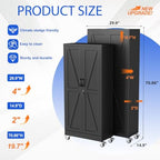 GAIOUS 71" Tall Metal Storage Cabinet with Lock and Wheels, Office Cabinet - Image 2