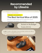 ProtoArc EM11 NL Wireless Ergonomic Mouse, Rechargeable, Black Gold - Image 6