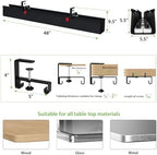 KEEGH Extra Large No Drill Under Desk Cable Management Tray 48 in, Black - Image 5