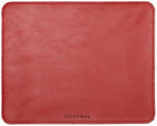 Full-Grain Leather Mouse Pad - Genuine Leather Mouse Mat with Non-Slip Backing, 3mm Thick, Smooth Mouse Glide, Desk Accessory for Office, Work & Gaming (Red, Large 11.8 x 9.8 in) by DAREhue