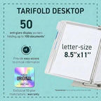 Tarifold Desktop Reference Display System, 50 Pockets, Expandable, White - Image 2