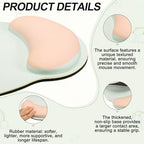 PATIKIL Ergonomic Wrist Rest Set, Memory Foam Mouse Pad and Keyboard Wrist Rest Support Hand Waterproof Cup Pad Non-Slip for Office Computer Gaming Home Desk Accessory, Apricot/Green - Image 3