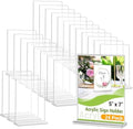 Dynta 24 Pack Acrylic Sign Holder 5x7 Inches Double Sided Picture Frame by Dynta