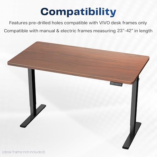 VIVO Dark Walnut 43 x 24 in Solid Table Top, DESK-TOP43D - Image 4