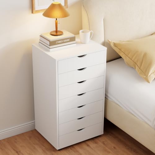 DUMOS 7 Drawer File Cabinet with Wheels, Vertical Office Storage Cabinet - Image 5