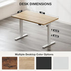 Acrolix 48x24 Electric Standing Desk with Cable Net, Oak - Image 3
