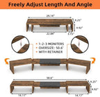 WESTREE Triple Dual Monitor Stand Riser, Extra Long Monitor Stand for 1~2~3 Monitors, Monitor Stand with Length and Angle Adjustable, 3 Shelf Desktop Storage Riser for Monitor Computer Screen Laptop - Image 6
