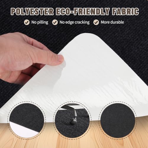 Office Chair Mat - for Hardwood Floors, Large Non-Slip Easy-Clean Floor Protection Blanket (Black, “60 x 48in”). - Image 7