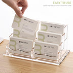 SANRUI Clear Acrylic Desk Business Card Holder, 6 Horizontal Slots - Image 5