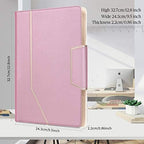 Toplive Portfolio Case, Conference Folder Executive Business Padfolio with Document Sleeve, Letter/ A4 Size Clipboard, Business Card Holders, Portfolio Padfolio for Women & Men, Rose Gold - Image 4