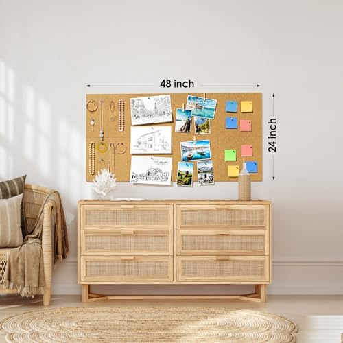 MaxGear 48" x 24" Large Cork Board for Wall, 8 Pack 12" x 12" Tiles - Image 4