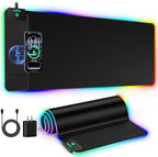 15W Wireless Charging RGB Gaming Mouse Pad with 20W Adapter, 31.5"x11.8" by ExtreLife