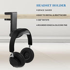 Headset Stand Holder Rotatable Headphone Hanger Hook Under Desk - Image 5