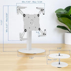 Mount-It! Universal Tablet Countertop Stand, Secure Kiosk Mount, White - Image 6