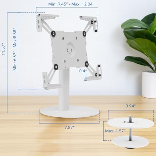 Mount-It! Universal Tablet Countertop Stand, Secure Kiosk Mount, White - Image 6