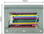 YoeeJob Pencil Pouch for 3 Ring Binder, Zipper Pencil Pouches Bulk, Pencil Case Pouch with Clear Window for Class, School, Office, Grey, 24 Packs - Image 2