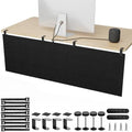 No Drill Under Desk Cable Management Privacy Panel,47.2" Felt Modesty Panel by ERGOCOLLECT