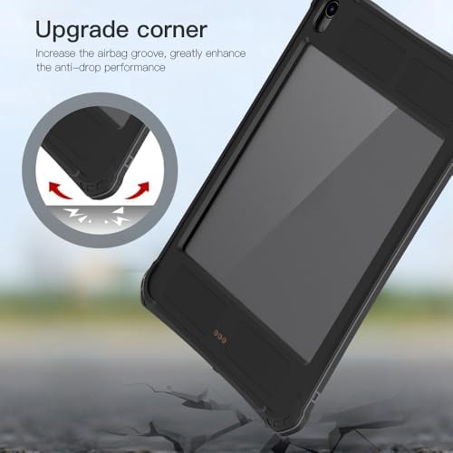 IP68 Waterproof Case Compatible with iPad Air 11-in. M3/M2 4th/5th Gen A3226/7 A2902/3 w/ [Pencil Holder] Kickstand Lanyard Shock-Dust-Proof Full-Sealing Cover Compatible with Magic Keyboard - Image 3