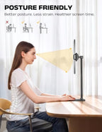 Foldable Portable Monitor Stand,iPad Stand for Desk Holds 4.4LB - Image 6