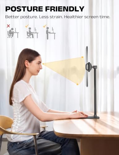 Foldable Portable Monitor Stand,iPad Stand for Desk Holds 4.4LB - Image 6