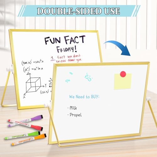 16" x 12" Double-Sided Magnetic White Board Dry Erase Board & 8 Colors Magnetic Dry Erase Markers - Image 4