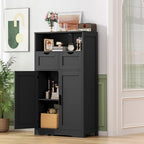 Iwell Bathroom Storage Cabinet with 2 Drawers, Small Kitchen Pantry Cabinet - Image 2